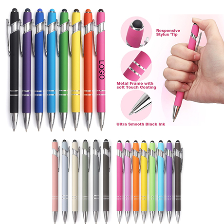 2-in-1 Stylus Retractable Ballpoint Pen