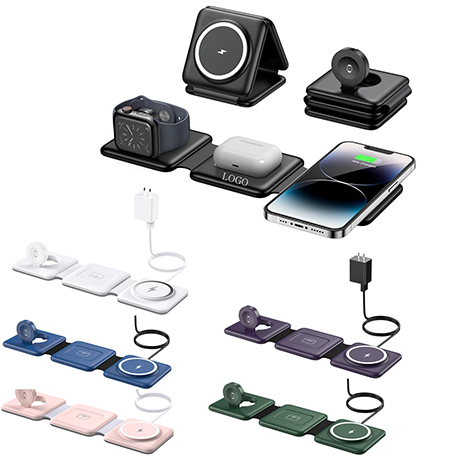 3 in 1 Foldable Magnetic Wireless Charger Dock