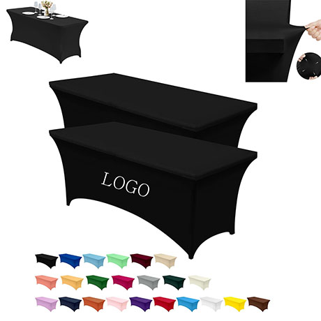 6 FT Black Spandex Table Cover